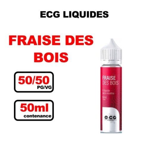 E-cg Les incontournable e-liquide 0mg 50ml- fraise des bois