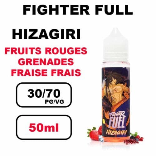 Fighter Fuel 50ml E-liquide épais à booster gros nuage pour cigarette electronique- hizagiri 50ml