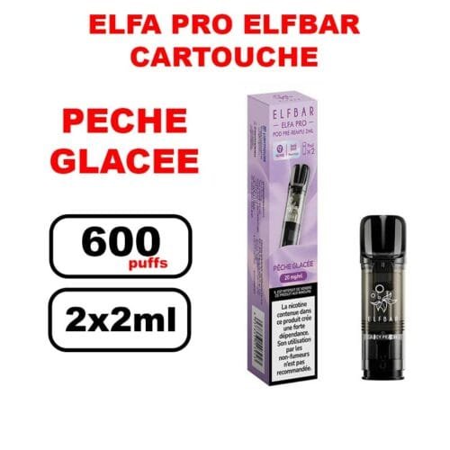 Cartouches ELFA Pro Elfbar 2ml x2- peche glacee