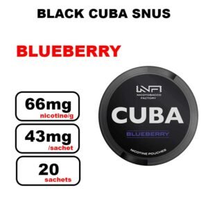 Cuba black strong snus 43mg/pouch- blueberry