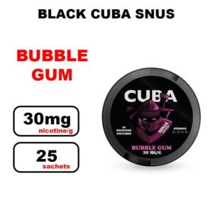 Cuba black strong snus 43mg/pouch- bubble gum