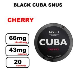 Cuba black strong snus 43mg/pouch- cherry