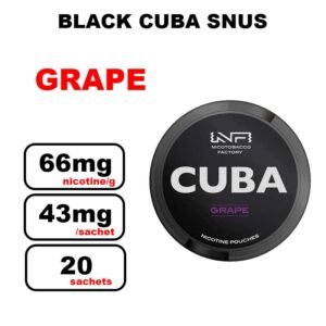 Cuba black strong snus 43mg/pouch- grape