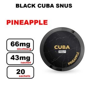 Cuba black strong snus 43mg/pouch- pineapple