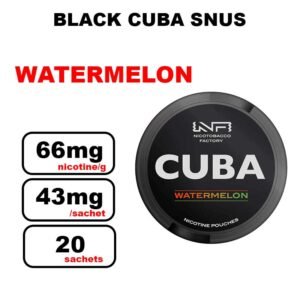 Cuba black strong snus 43mg/pouch- watermelon