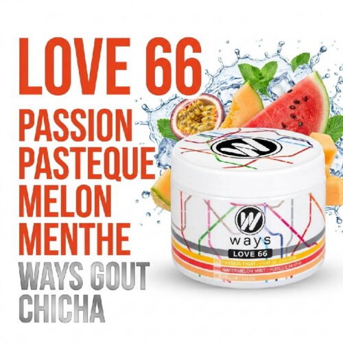 Gout-Chicha-Cellulose-Love-66-Fruit-passion-Pasteque-menthe-melon-200g-Ways