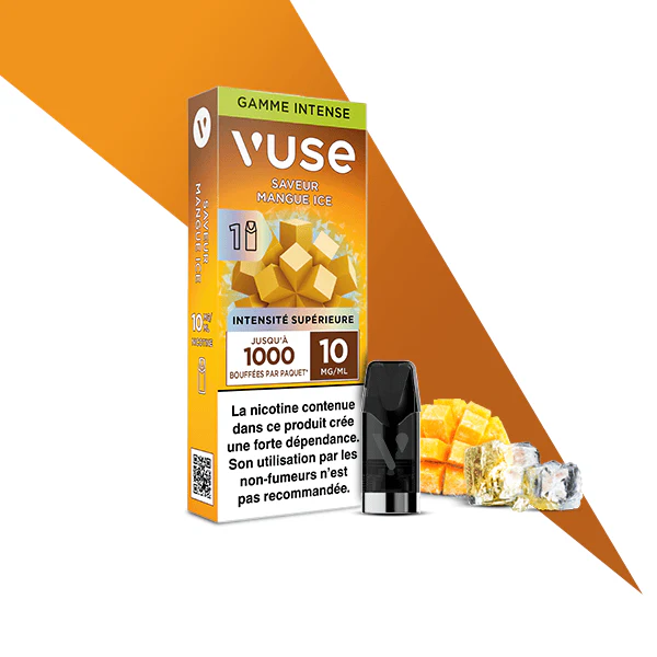 VUSE 1000 puffs capsule reloaded Recharges Gamme Intense- mangue ice intense x1