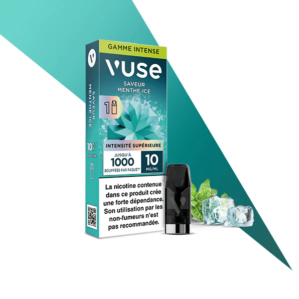 VUSE 1000 puffs capsule reloaded Recharges Gamme Intense- menthe ice intense x1