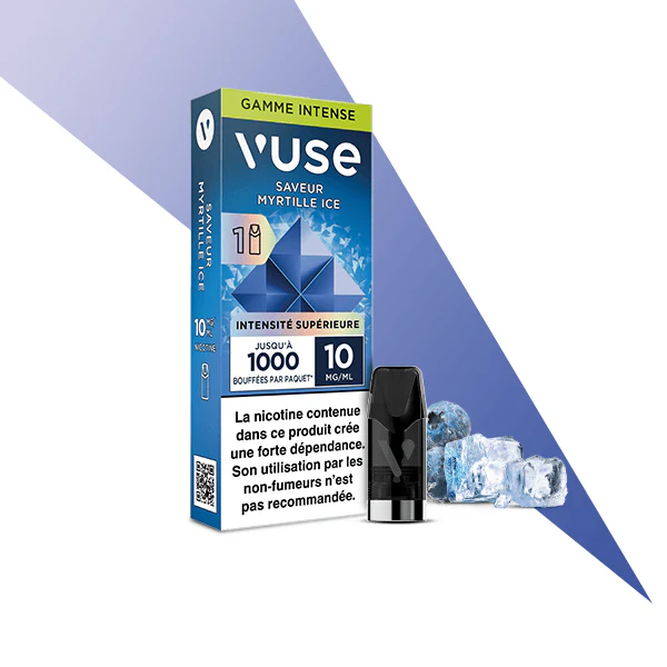 VUSE 1000 puffs capsule reloaded Recharges Gamme Intense- myrtille ice intense x1