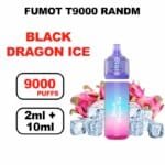 Puff T9000 9K 9000 puffs Tornado RandM Fumot 20mg- black dragon ice