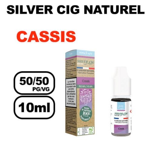 Silver cig naturel 50/50 10ml au bureau de tabac- cassis