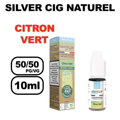 Silver cig naturel 50/50 10ml au bureau de tabac- citron vert