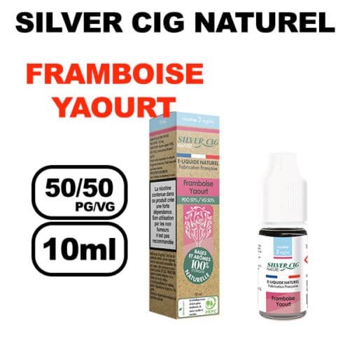 Silver cig naturel 50/50 10ml au bureau de tabac- framboise yaourt