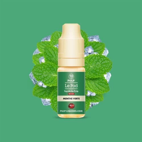 eliquide le pod by pulp sels de nicotine nic salt gros fumeur saveur menthe verte