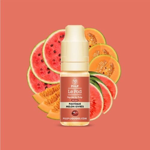 eliquide le pod by pulp sels de nicotine nic salt gros fumeur saveur pasteque melon glacé