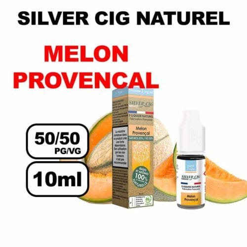 Silver cig naturel 50/50 10ml au bureau de tabac- melon provencal