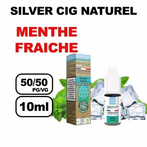 Silver cig naturel 50/50 10ml au bureau de tabac- menthe fraiche