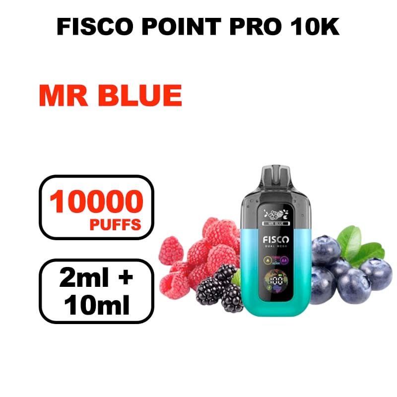 Pack 10K 10000 Puff 20mg Cartouche interchangeable Fisco Point- mr blue