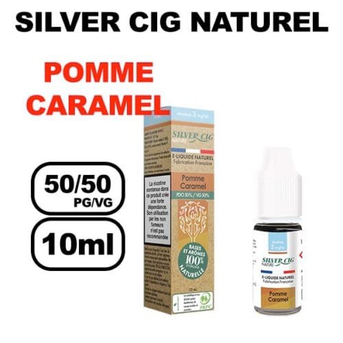 Silver cig naturel 50/50 10ml au bureau de tabac- pomme caramel
