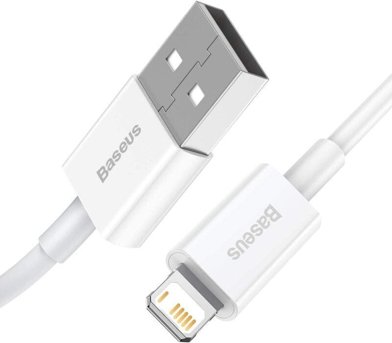 Baseus Câble Iphone USB Lightning 2,4A 1,5 m Blanc