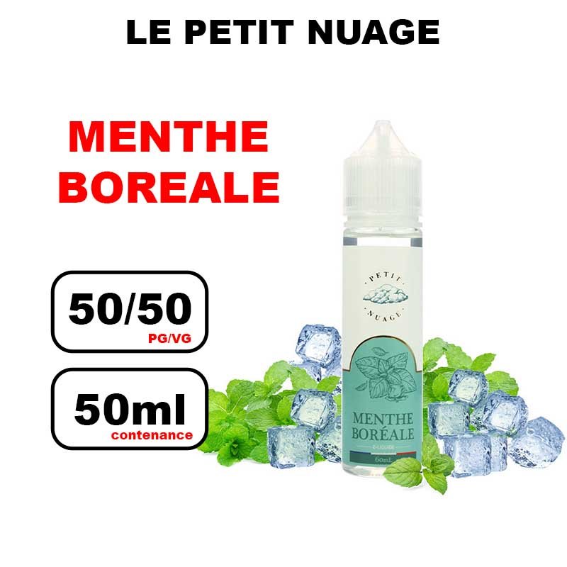 Petit Nuage E-liquide vape 50ml – Saveurs Intenses et équilibre 50/50- menthe boreale