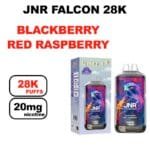 JNR Falcon 28K Puff 20mg 28000 puffs Mesh 1.2Ohm- blackberry red raspberry