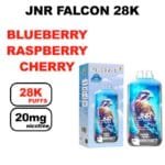 JNR Falcon 28K Puff 20mg 28000 puffs Mesh 1.2Ohm- blueberry raspberry cherry