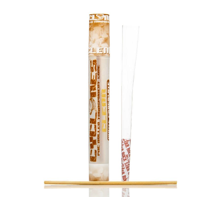 White-Chocolate-Cyclones-Transparent-cones-aromatise-pre-roll