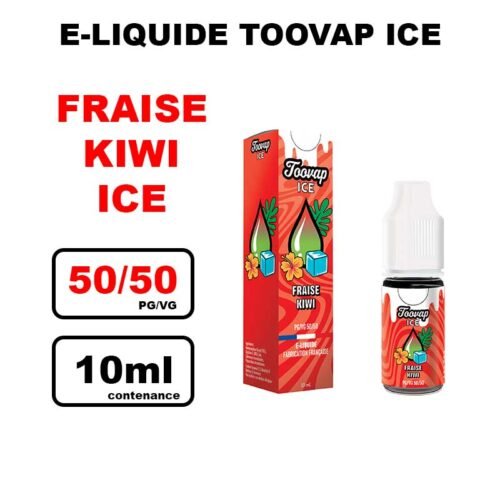 E-liquide puff Toovap ice 10ml- fraise kiwi ice