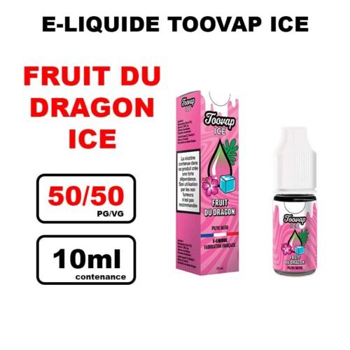 E-liquide puff Toovap ice 10ml- fruit du dragon