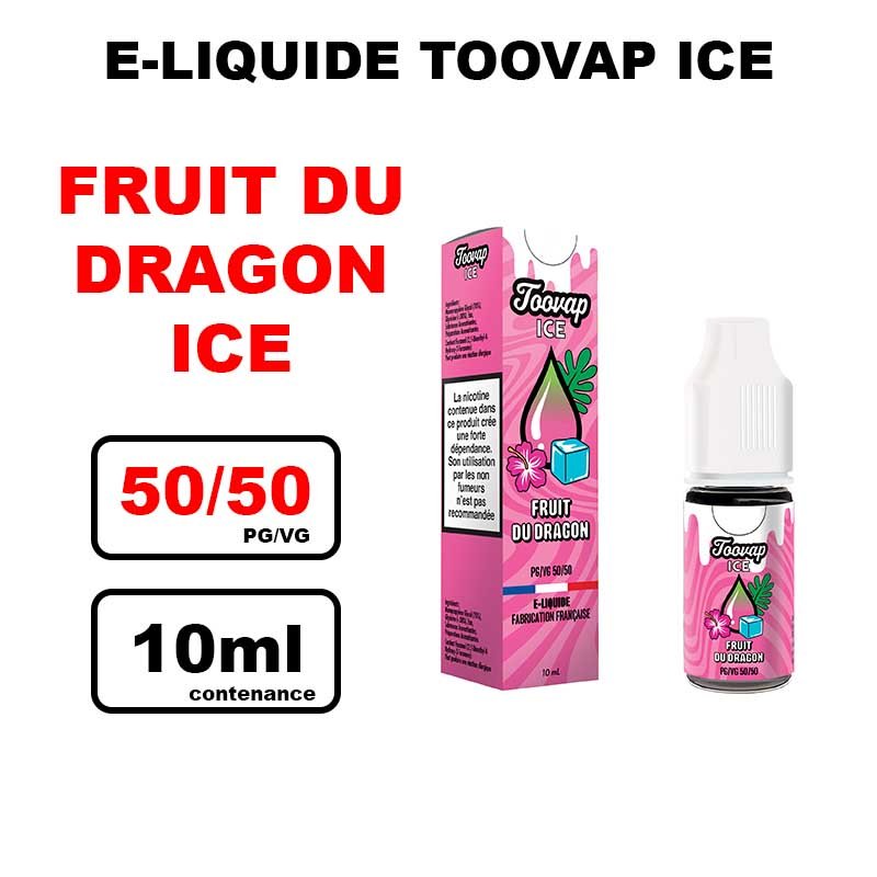 E-liquide puff Toovap ice 10ml- fruit du dragon