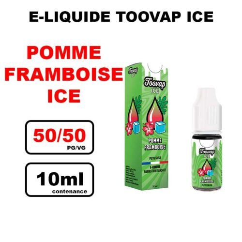 E-liquide puff Toovap ice 10ml- pomme framboise ice