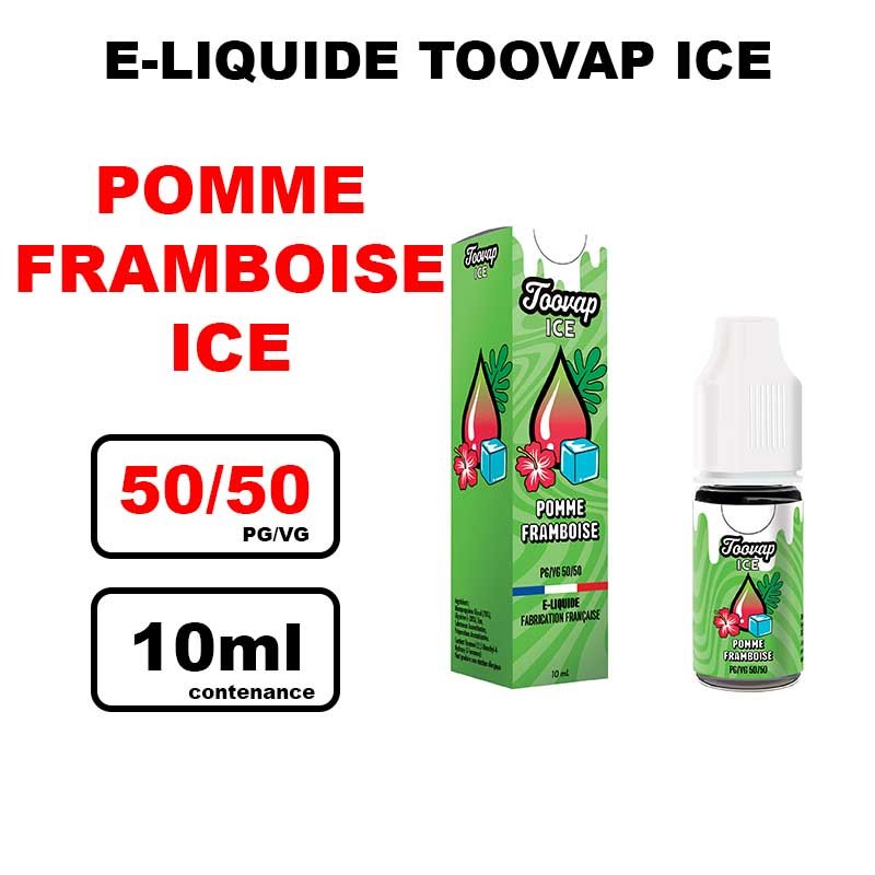 E-liquide puff Toovap ice 10ml- pomme framboise ice