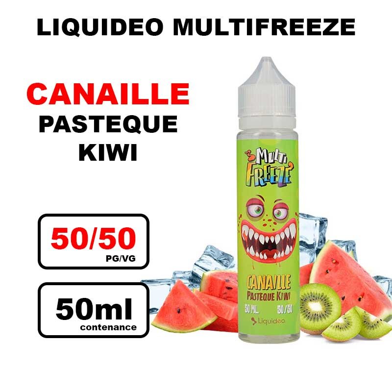 E liquide Liquideo Multi freeze 50ml multi-fruits frais- canaille- pasteque kiwi