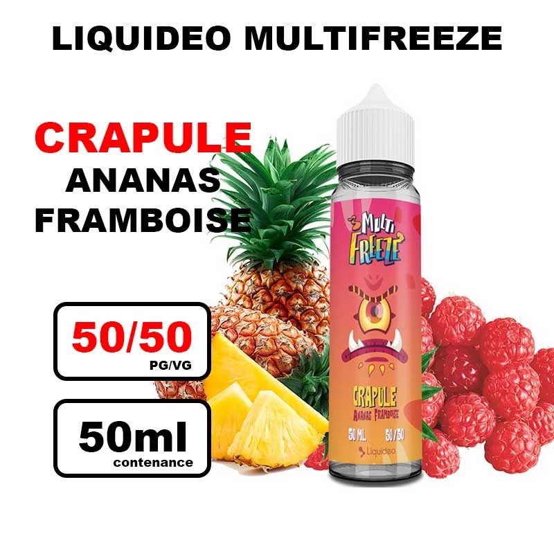 E liquide Liquideo Multi freeze 50ml multi-fruits frais- crapule ananas framboise