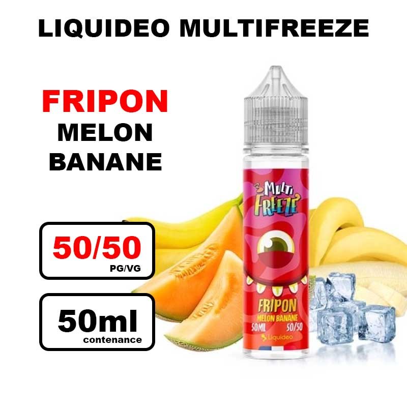 E liquide Liquideo Multi freeze 50ml multi-fruits frais- fripon melon banane
