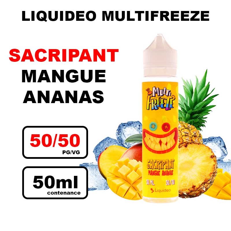 E liquide Liquideo Multi freeze 50ml multi-fruits frais- sacripant mangue ananas
