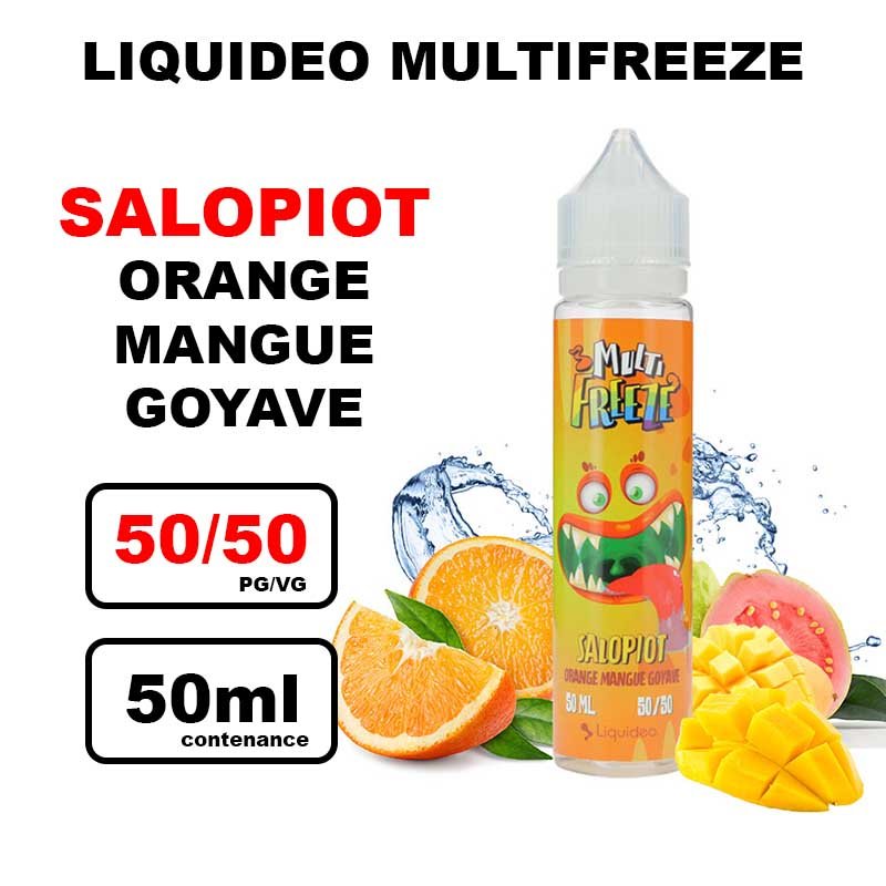 E liquide Liquideo Multi freeze 50ml multi-fruits frais- salopiot- orange mangue goyave