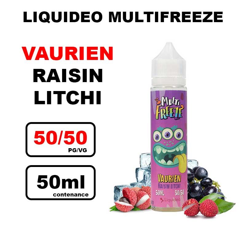 E liquide Liquideo Multi freeze 50ml multi-fruits frais- vaurien- raisin litchi