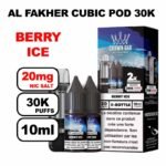 Cartouche Cubic 30k 10+2ml + E-liquides 20mg 10ml x2 - Crown Bar by Al Fakher-berry-ice