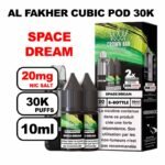 Cartouche Cubic 30k 10+2ml + E-liquides 20mg 10ml x2 - Crown Bar by Al Fakher-space-dream