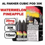 Cartouche Cubic 30k 10+2ml + E-liquides 20mg 10ml x2 - Crown Bar by Al Fakher-watermelon-pineapple