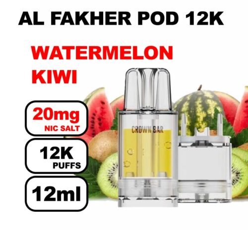 Cartouche-Pré-remplie-Pro-Max-12k-20mg-10+2ml-Crown-Bar-by-Al-Fakher-watermelon-kiwi
