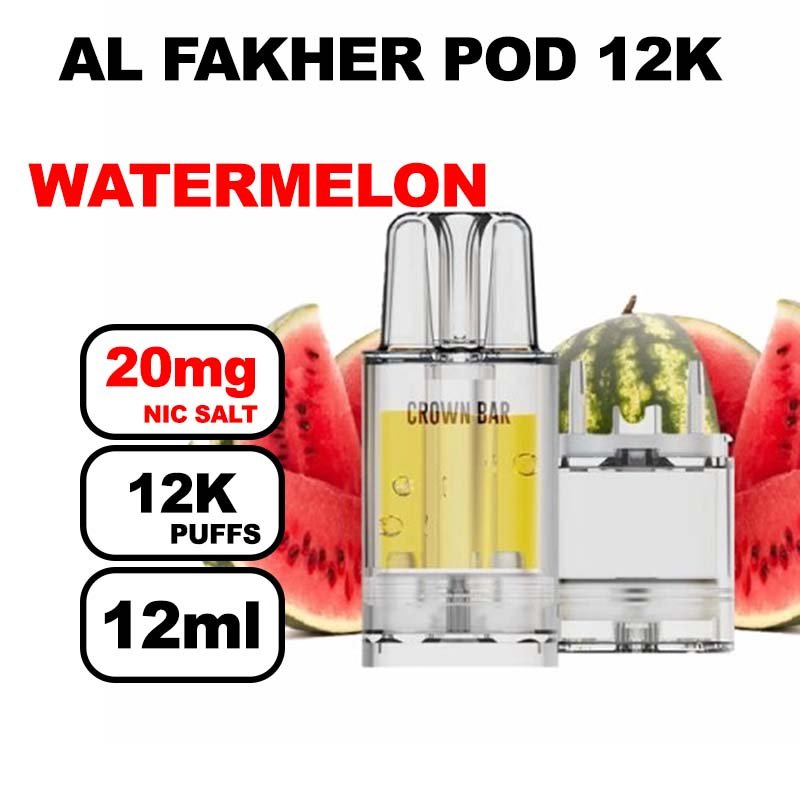Cartouche-Pré-remplie-Pro-Max-12k-20mg-10+2ml-Crown-Bar-by-Al-Fakher-watermelon