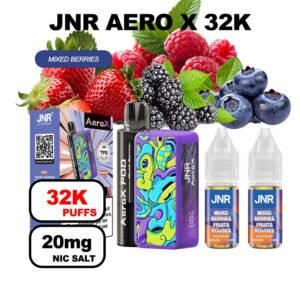 JNR AeroX 32k puffs rechargeable 20mg Nic salt