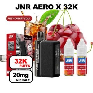 JNR AeroX 32k puffs rechargeable 20mg Nic salt- fizzy-cherry-cola