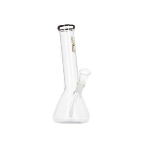 bong-en-verre-super-heroes-conique-transparent-avec-finitions-noires-hauteur-26-5-cm-diametre-3-7-cm