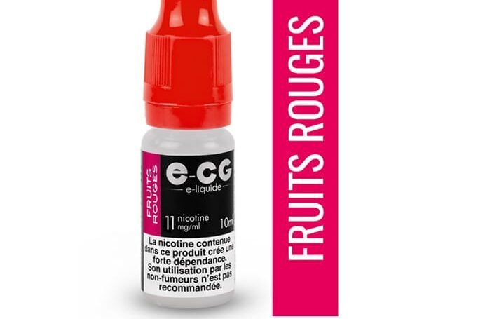 E-cg vap 10ml e-liquide saveur mono arômes - fruit rouges