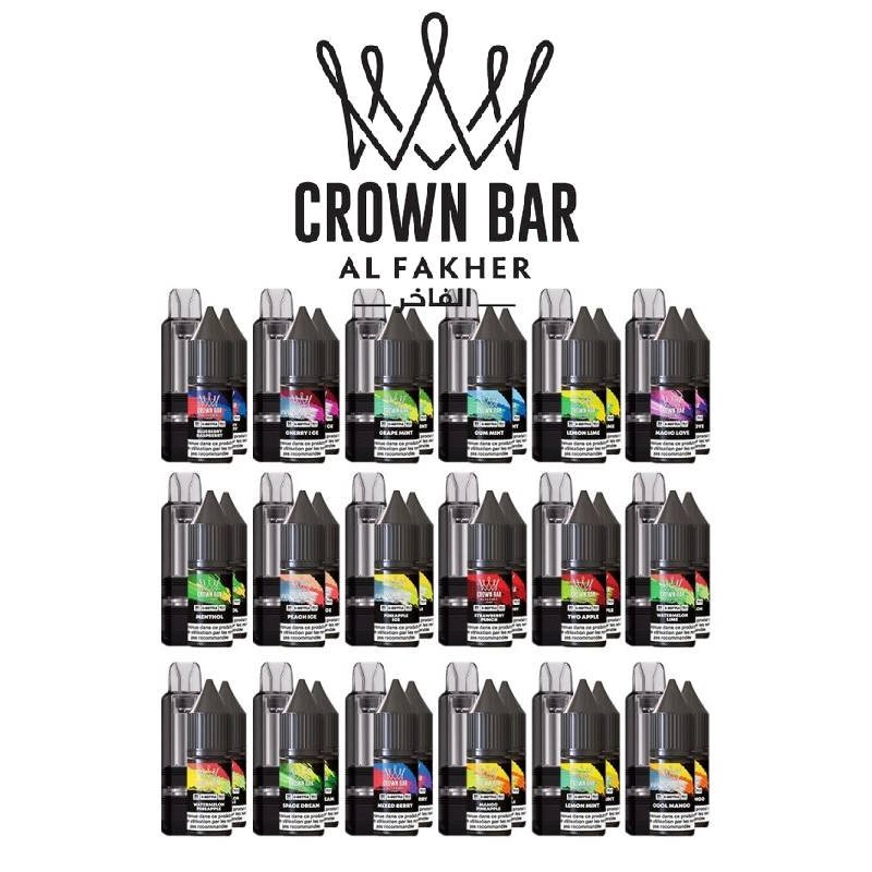 Cartouche Cubic 30k E-liquides 20mg 10ml x2 - Crown Bar by Al Fakher