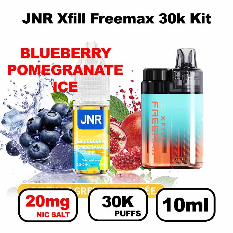 JNR Xfill Freemax 30k puffs 20mg Nic salt 2x10ml Gros nuage